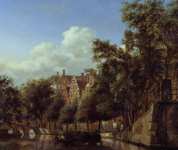 Jan van der Heyden - Herengracht, Amsterdam, Viewed from the Leliegracht